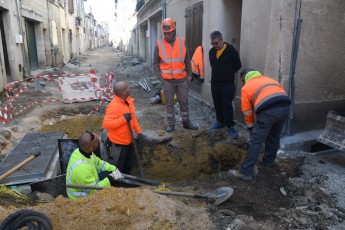 Beaucaire visite chantier rue de Nimes 24-02-2020 (2)