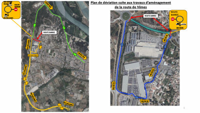 Plan de déviation - Aménagement route de Nîmes V4