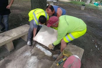 Rénovation des tables de pique-nique