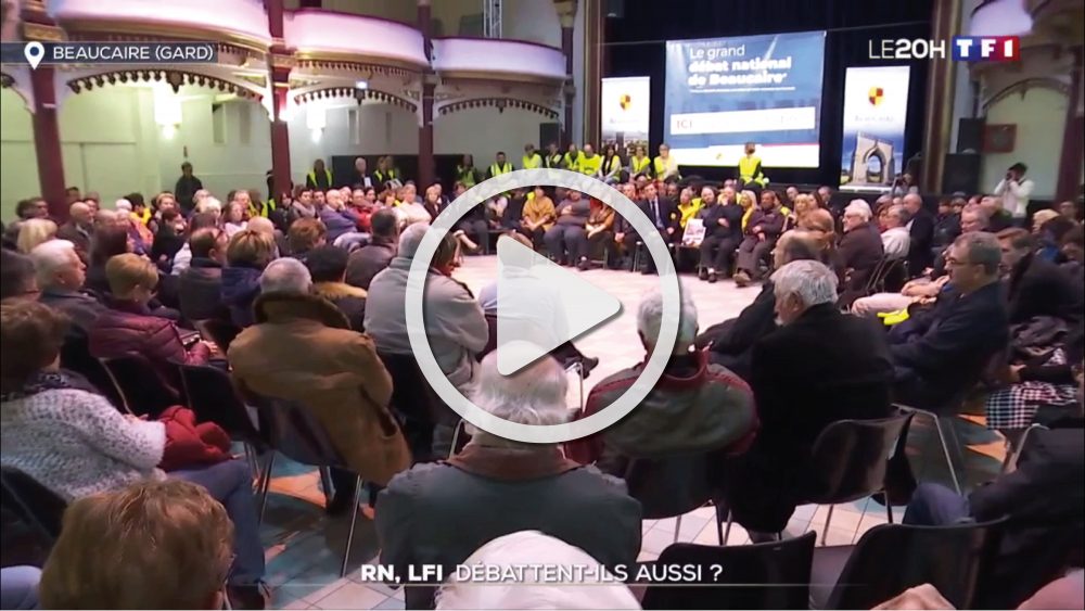 Le grand débat national de Beaucaire au JT de 20h de TF1 !
