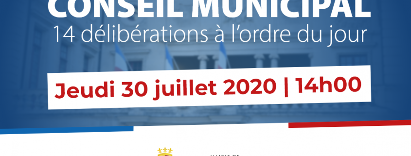 Ordre du jour conseil municipal du 30 juillet 2020 à 14h