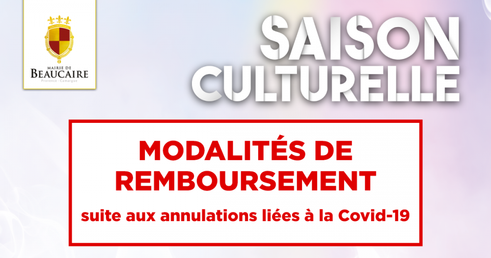 Saison Culturelle : Modalités de remboursement de vos places